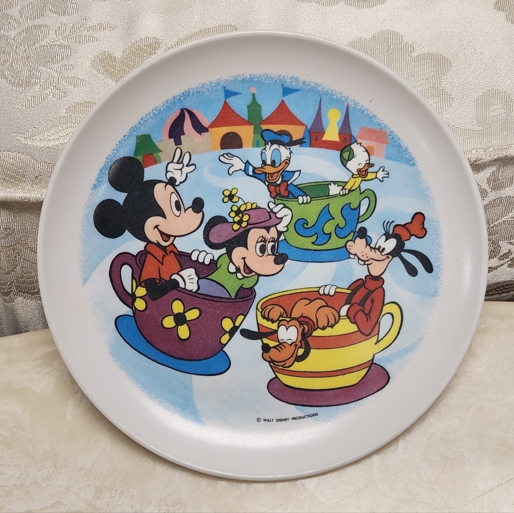 Vintage Disney Melamine Plate - Teacups
